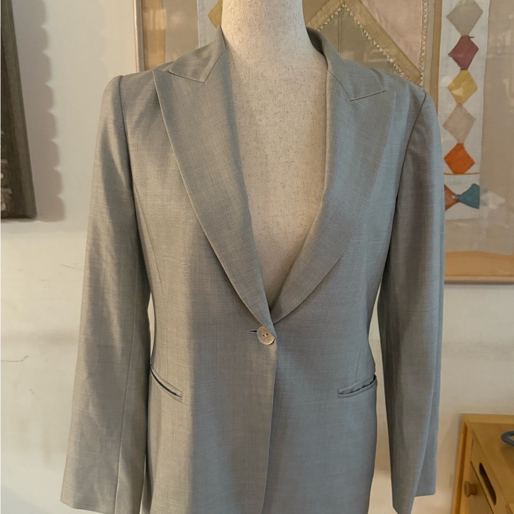 Lafayette 148 New York Light Gray Blazer